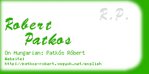 robert patkos business card